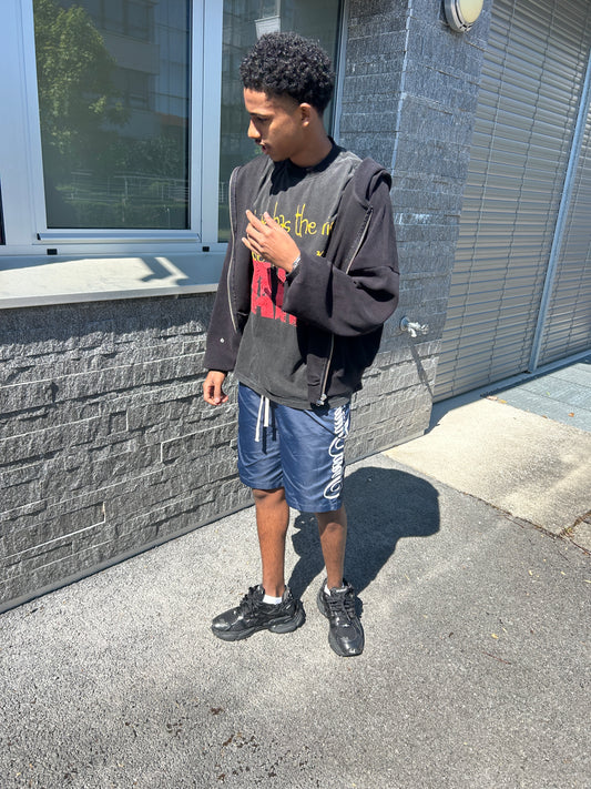 FIRST AMIRI "navy blue" nylon shorts